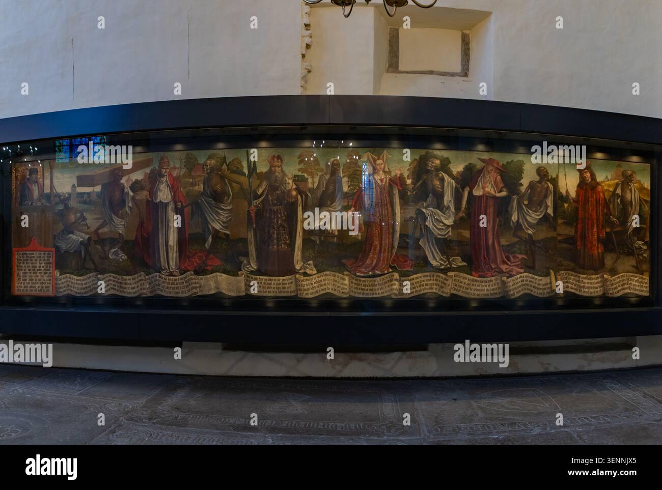 Une image de l'emblématique peinture danse de la mort à l'église Saint-Nicolas de Tallinn. Banque D'Images