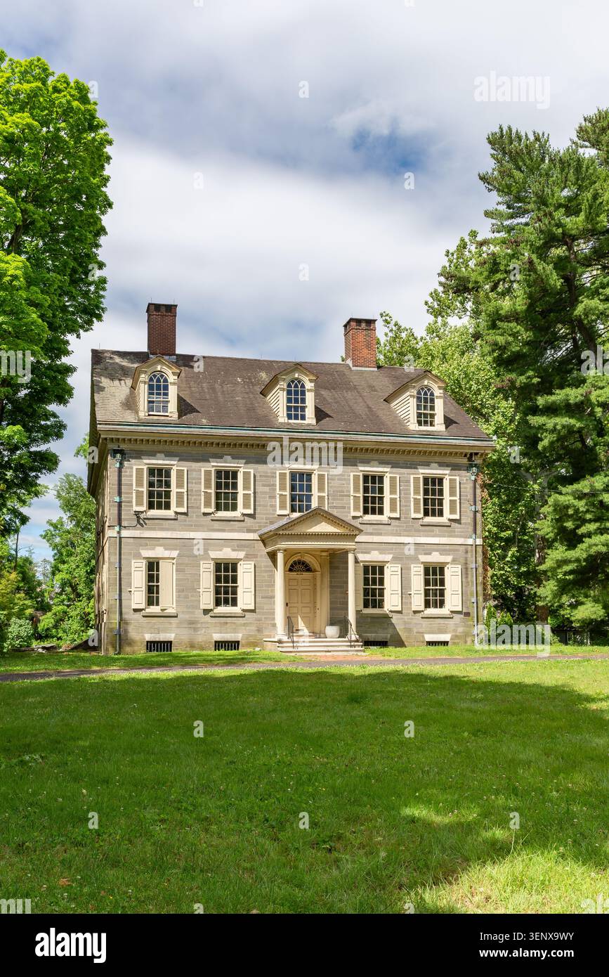 Manoir historique de style fédéral construit à la fin du XVIIIe siècle, situé sur Germantown Avenue à Philadelphie. Banque D'Images