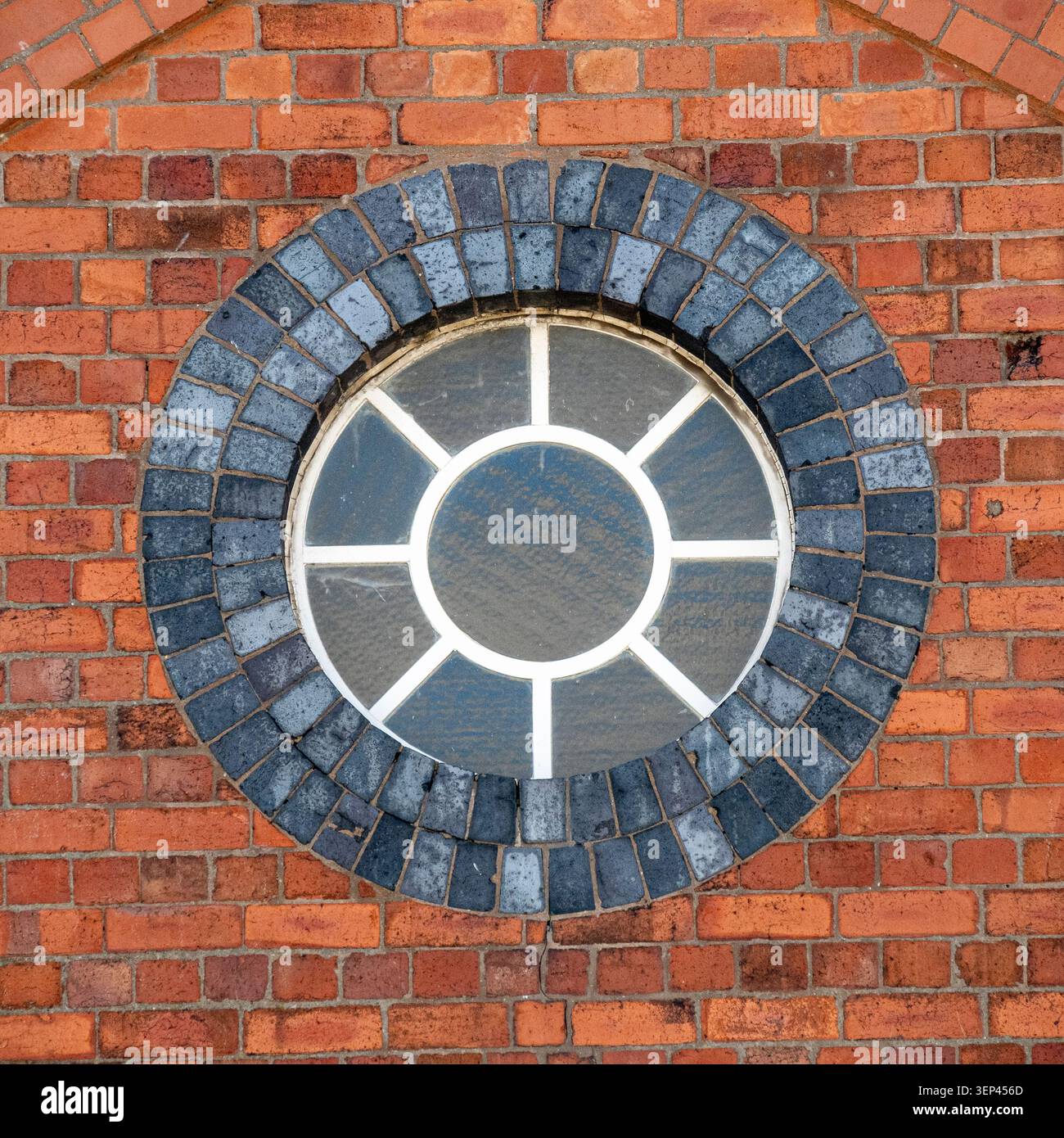 Une rosette à l'extrémité de l'entrepôt de Great Western Railway à Liverpool, en Angleterre Banque D'Images