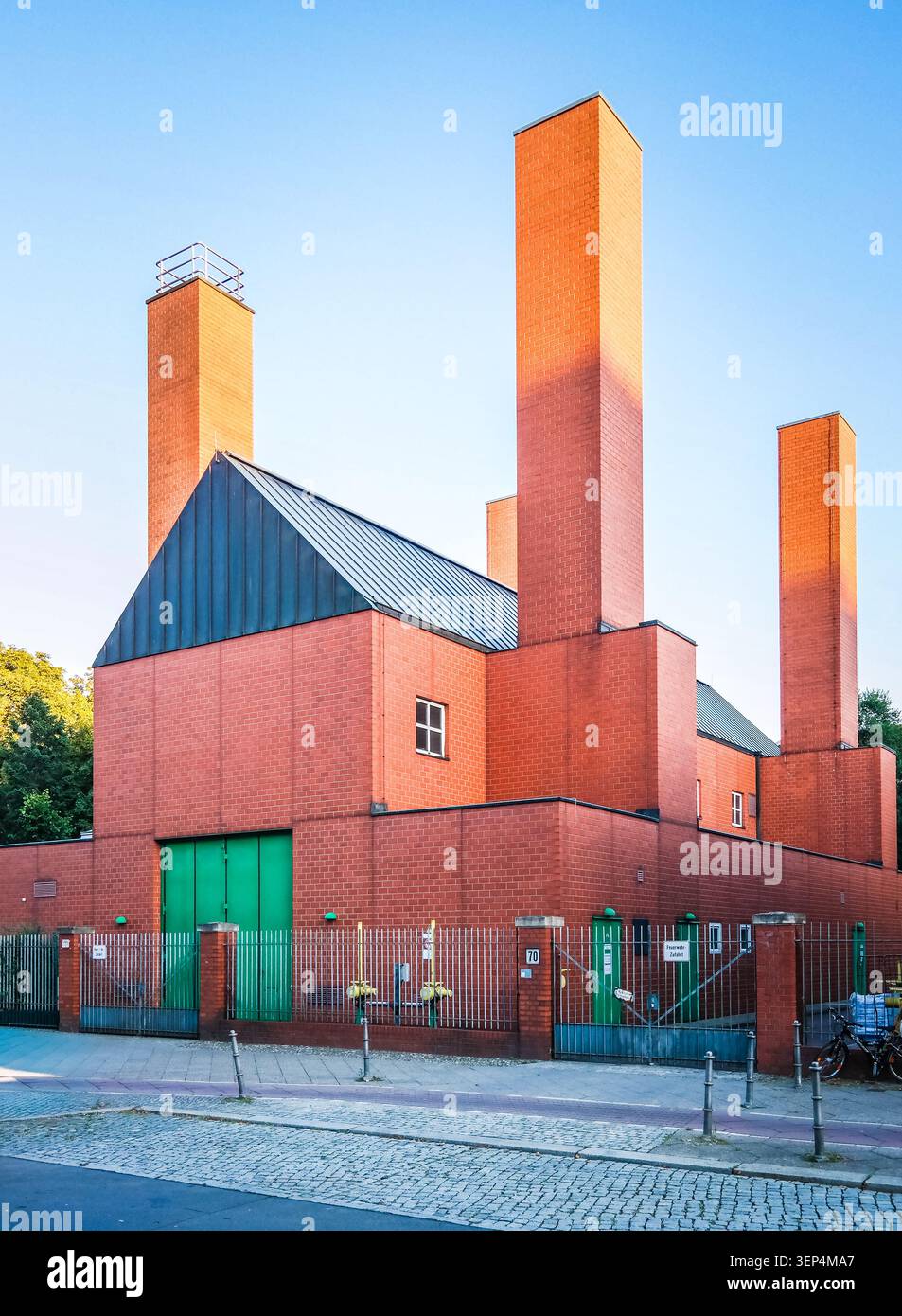 Station de pompage des eaux usées par O. M. Ungers, 1978, Alt-Moabit, Berlin-Tiergarten, Allemagne Banque D'Images