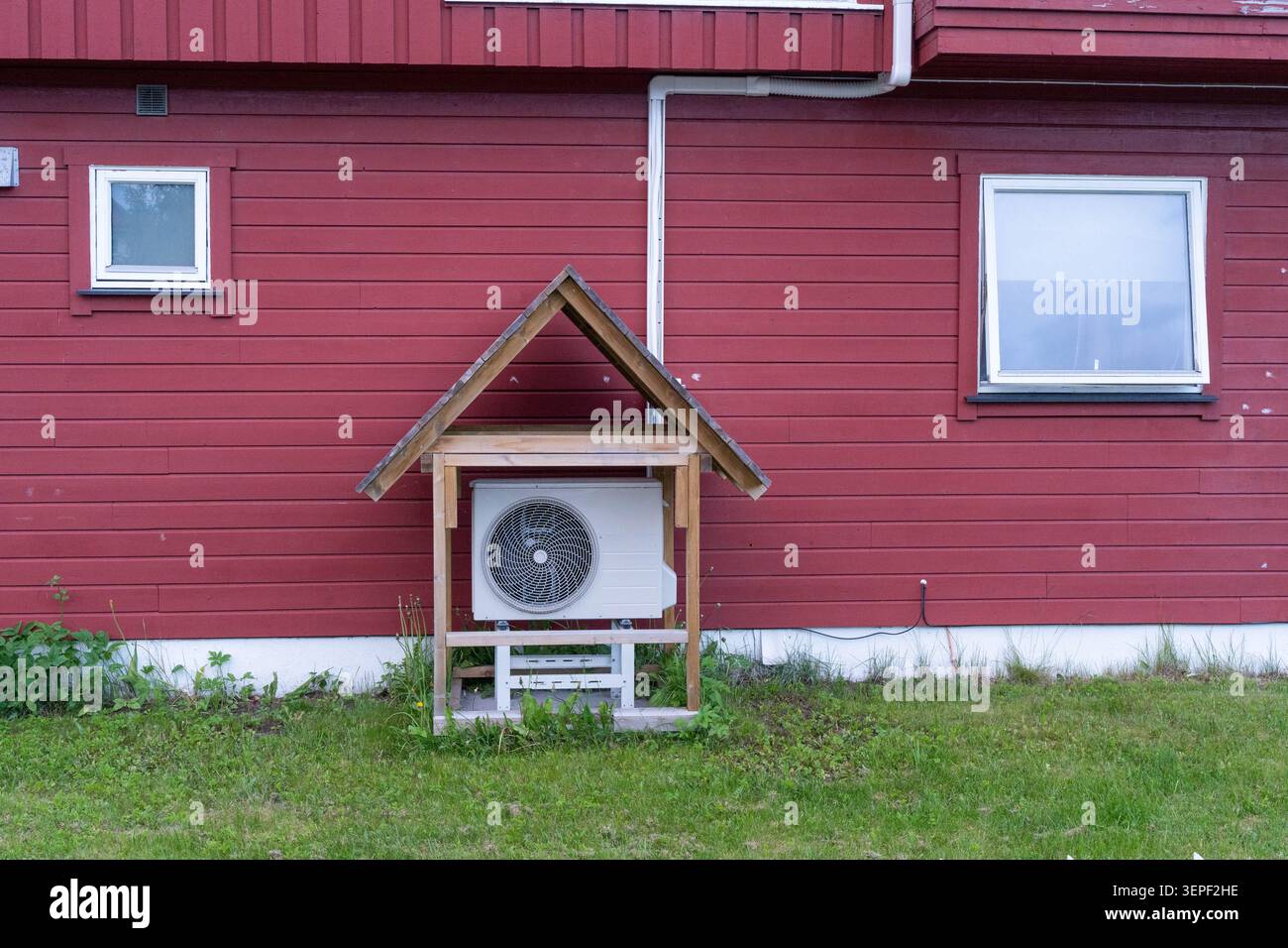 Unité de climatiseur extérieur à la maison Banque D'Images