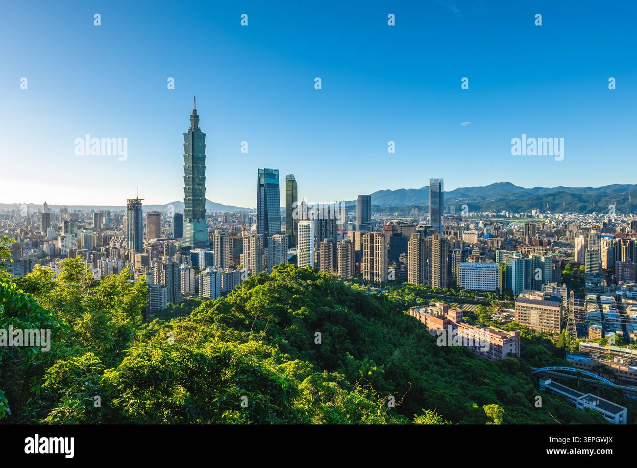 Paysage de la ville de Taipei où se trouve la capitale de Taiwan Banque D'Images