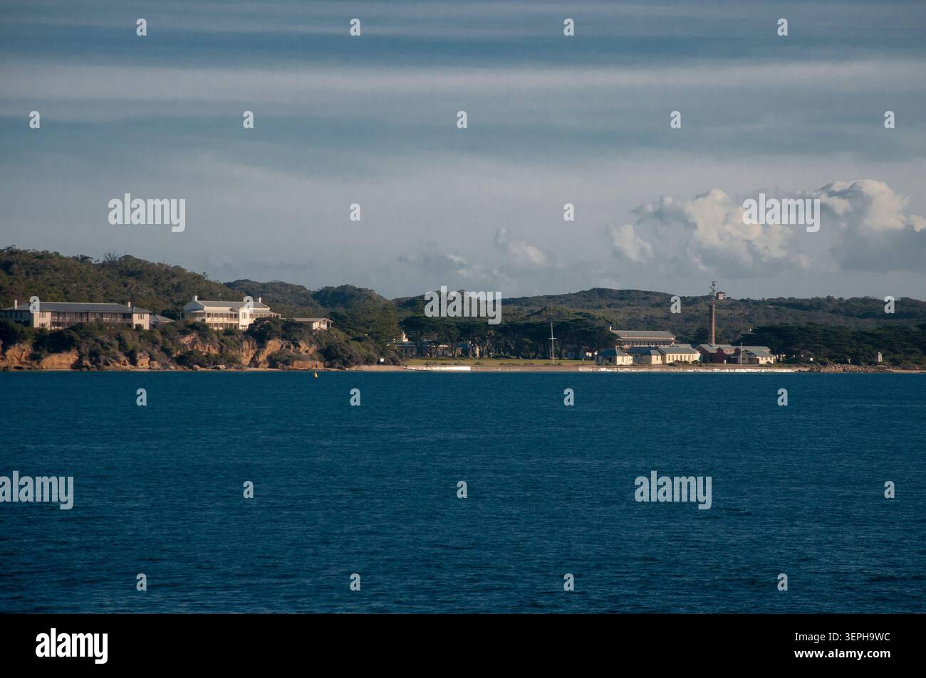 Bâtiments historiques de la station de quarantaine à point Nepean sur Port Phillip Bay, Victoria, Australie. Autrefois réserve militaire, maintenant parc national. Banque D'Images