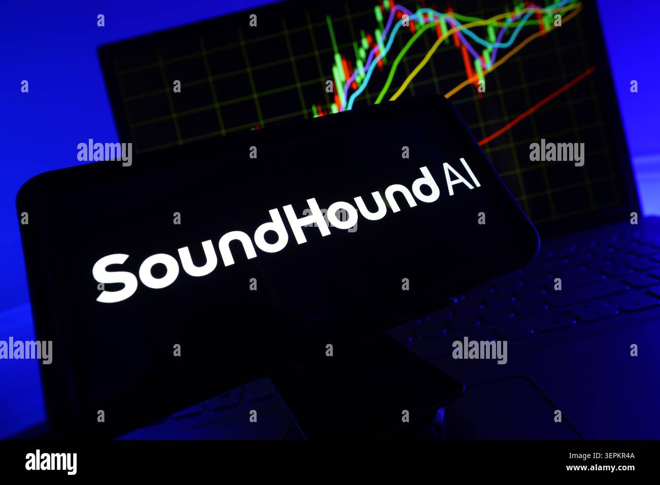 SoundHound ai reconnaissance vocale et fournisseur de technologie d'IA conversationnelle pour les appareils intelligents Banque D'Images
