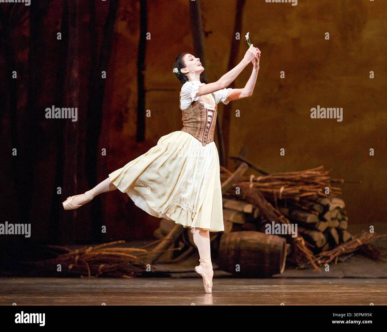 Natalia Osipova (Giselle) dans GISELLE au Royal Ballet, au Royal Opera House, Covent Garden, Londres WC2 18/01/2014 chorégraphie : Marius Petipa d'après Coralli & Perrot design : John F MacFarlane éclairage : Jennifer Tipton réalisateur original : Peter Wright Banque D'Images