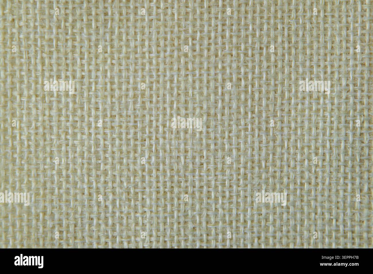 Texture de tissu en toile de jute beige neutre avec gros plan en lin tissé Banque D'Images