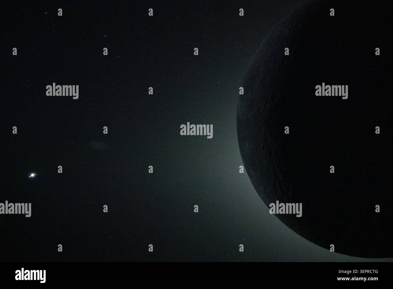 Total Solar Eclipse et Vénus, Mission Artemis II, avril 2026 Banque D'Images