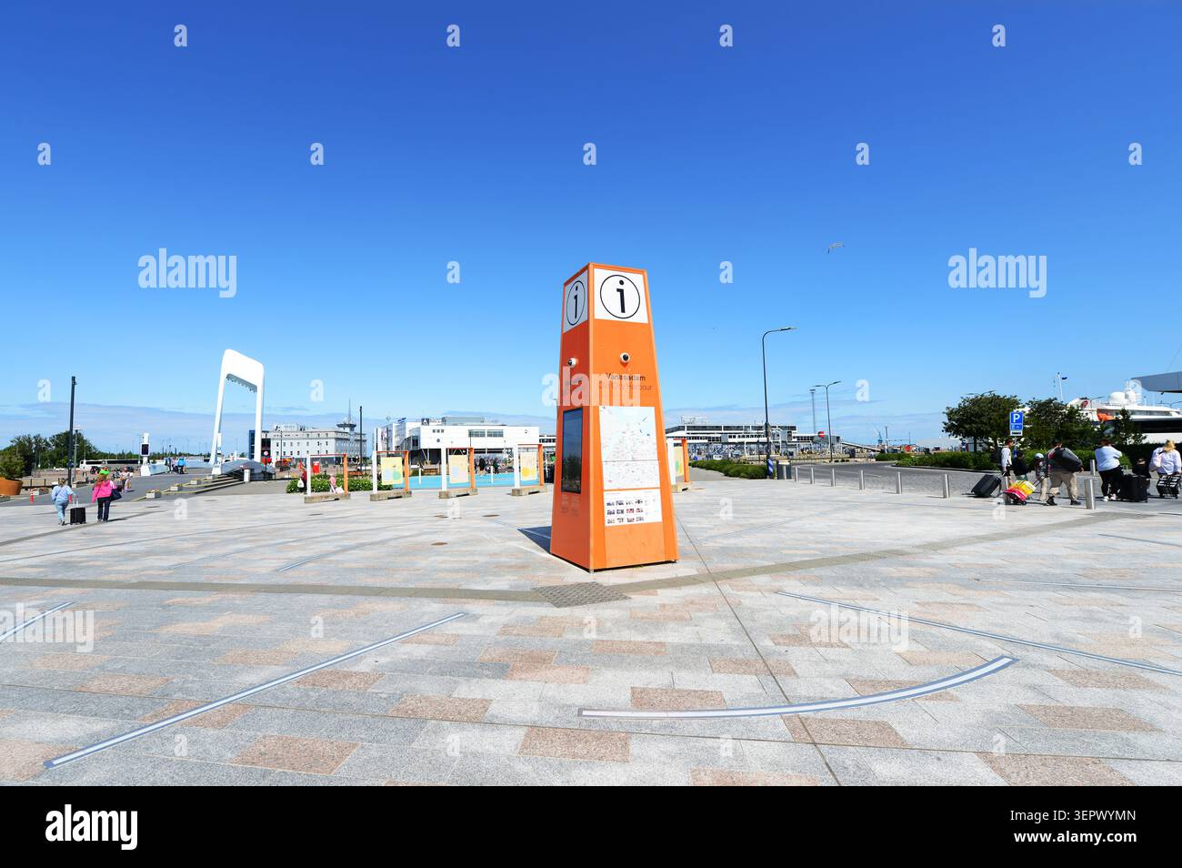 Le terminal portuaire de Tallinn, Estonie. Banque D'Images