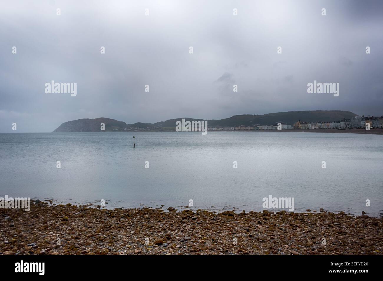 Little Orme, l'un des deux promontoires situés à chaque extrémité de la baie de Llandudno. HDR. Banque D'Images