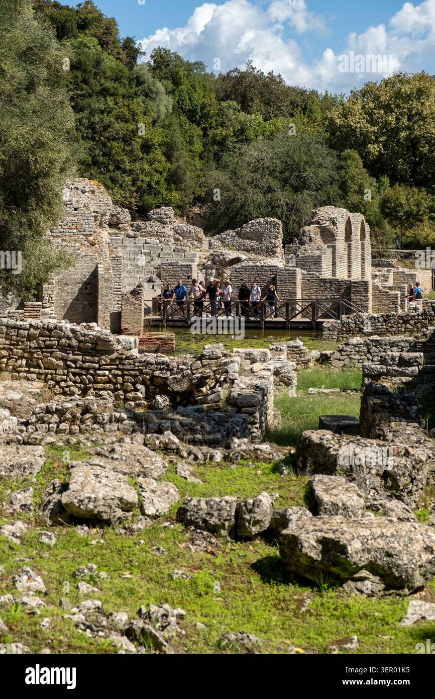 29.09.2024, Albanie, Vlora, Butrint - le Sanctuaire d'Asclépius, IVe siècle ; les ruines romaines antiques de Butrint, fondée au IVe siècle ; un UNESC Banque D'Images
