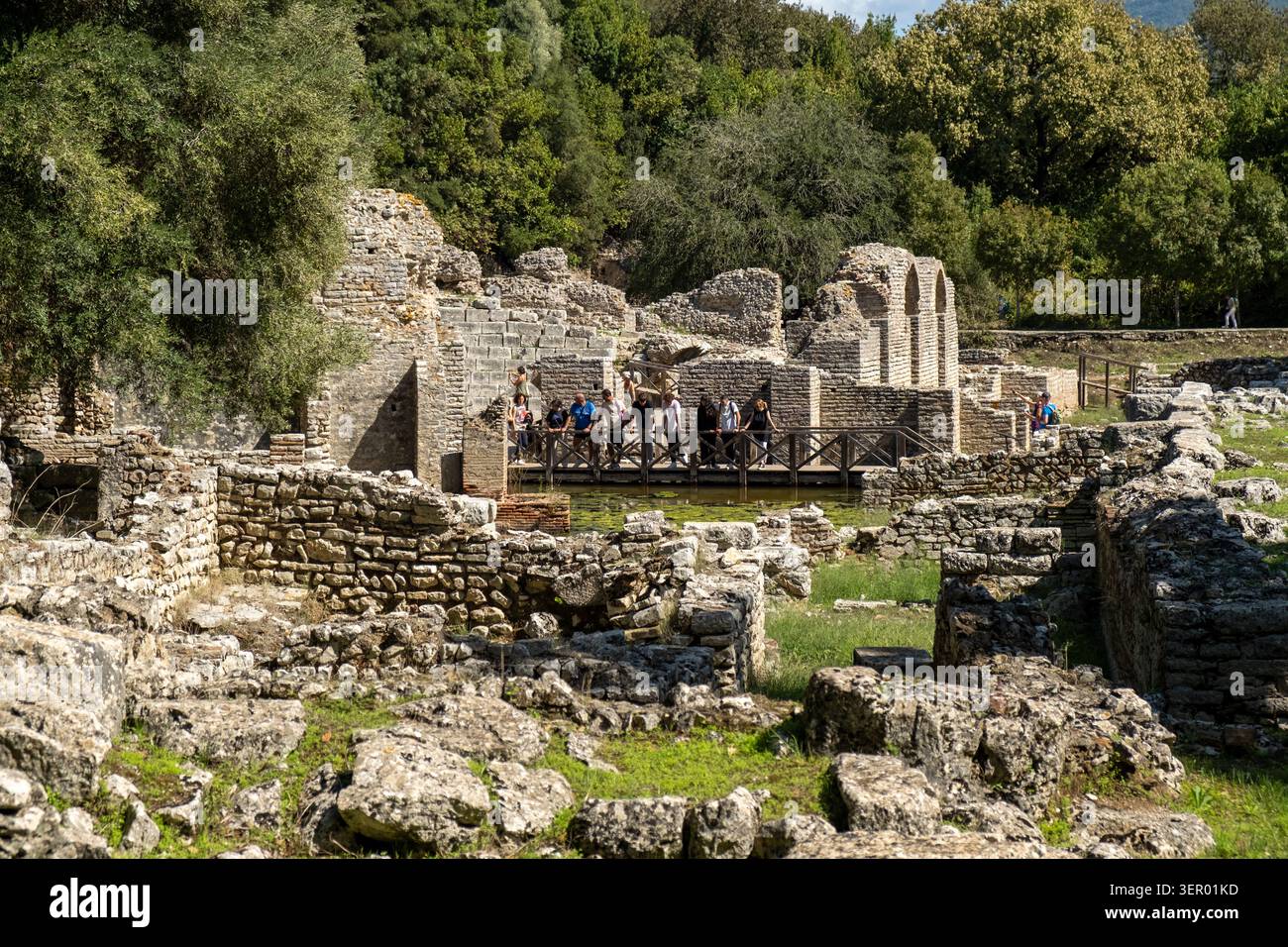 29.09.2024, Albanie, Vlora, Butrint - Sanctuaire d'Asclépius, IVe siècle, ruines de Butrint de l'époque romaine, fondée au IVe siècle, un monde UNESCO Banque D'Images
