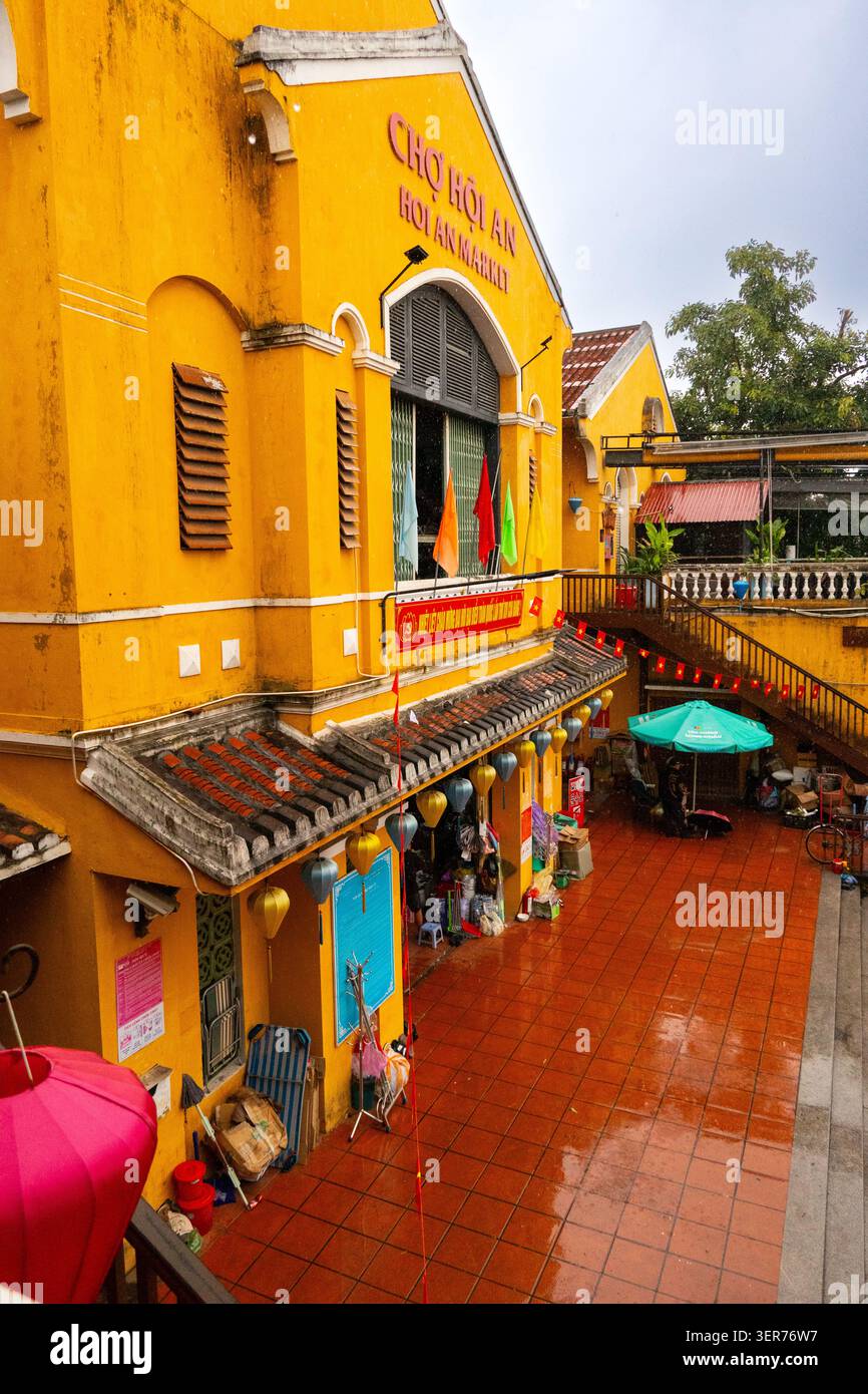 Entrée au marché central de Hoi an Vietnam Banque D'Images