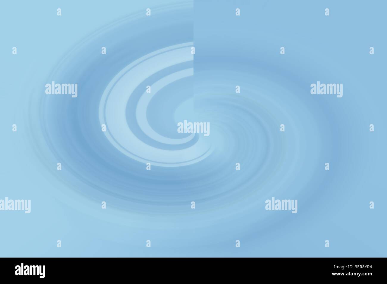 Un fond abstrait numérique avec un effet vortex tourbillonnant bleu monochromatique, créant une sensation de mouvement lisse et apaisante. Banque D'Images