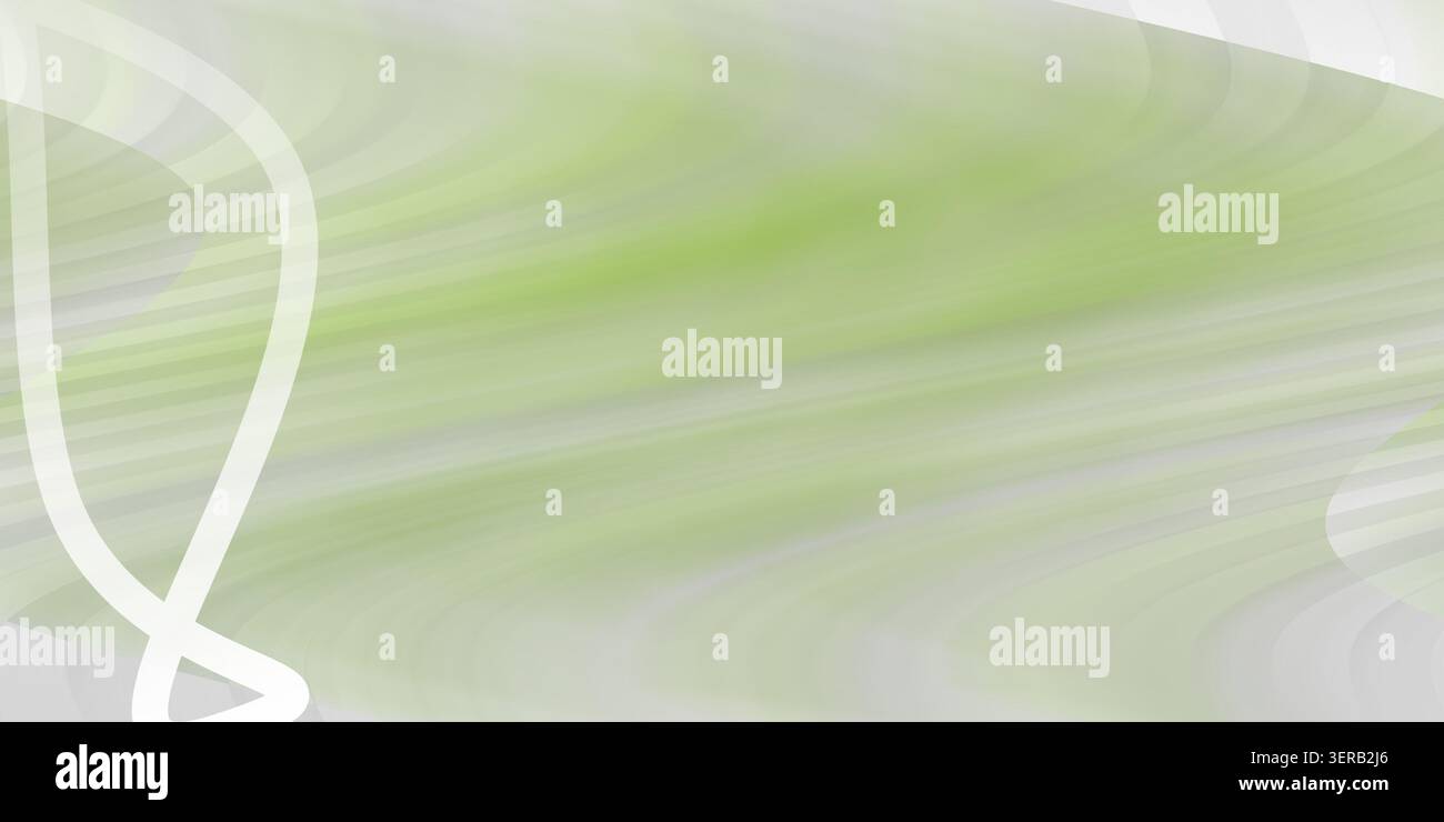 Un arrière-plan doux et abstrait dans les tons vert clair et blanc, avec des motifs de vagues doux et fluides et une texture lisse et éthérée. Banque D'Images
