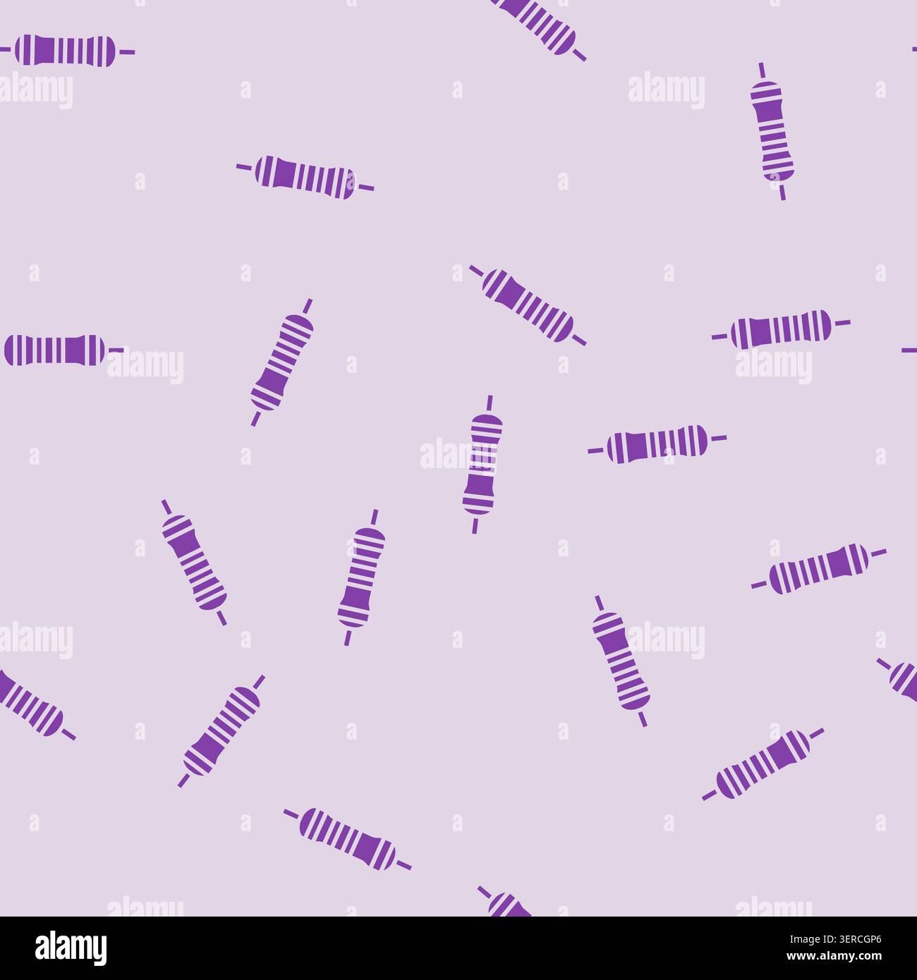 illustration du signe de composant électronique de résistance à film de carbone vecteur de composant électronique de glyphe à motif sans couture de résistance à film de carbone Illustration de Vecteur
