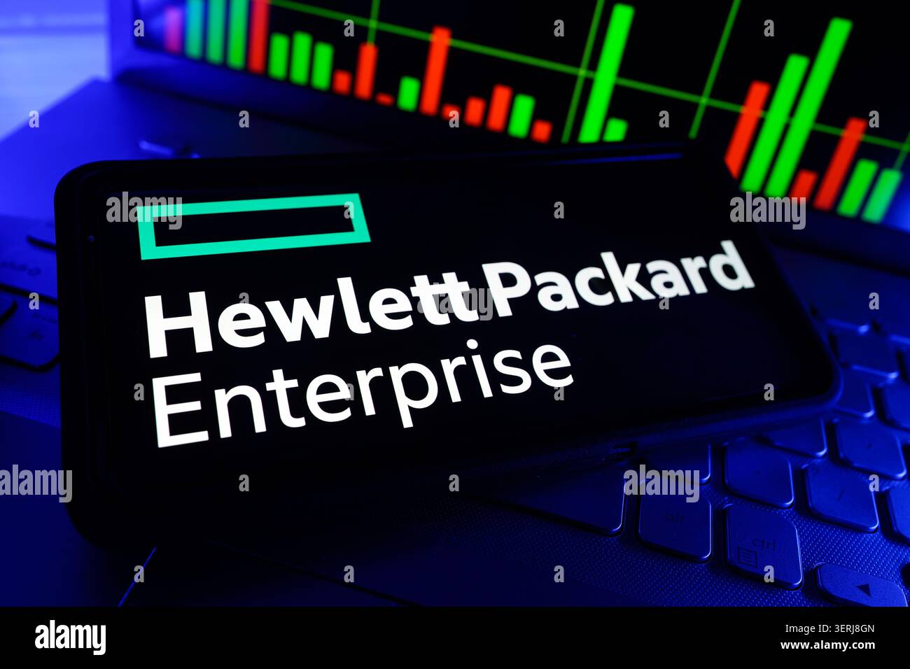 Hewlett Packard Enterprise Technology Company fournit des solutions INFORMATIQUES et de Cloud Computing d'infrastructure d'entreprise Banque D'Images