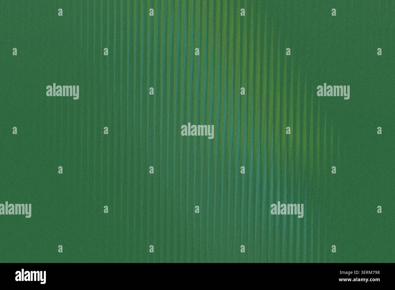 Un fond d'art numérique abstrait avec un dégradé vert riche, superposé avec un motif de lignes verticales et une texture de grain subtile. Banque D'Images