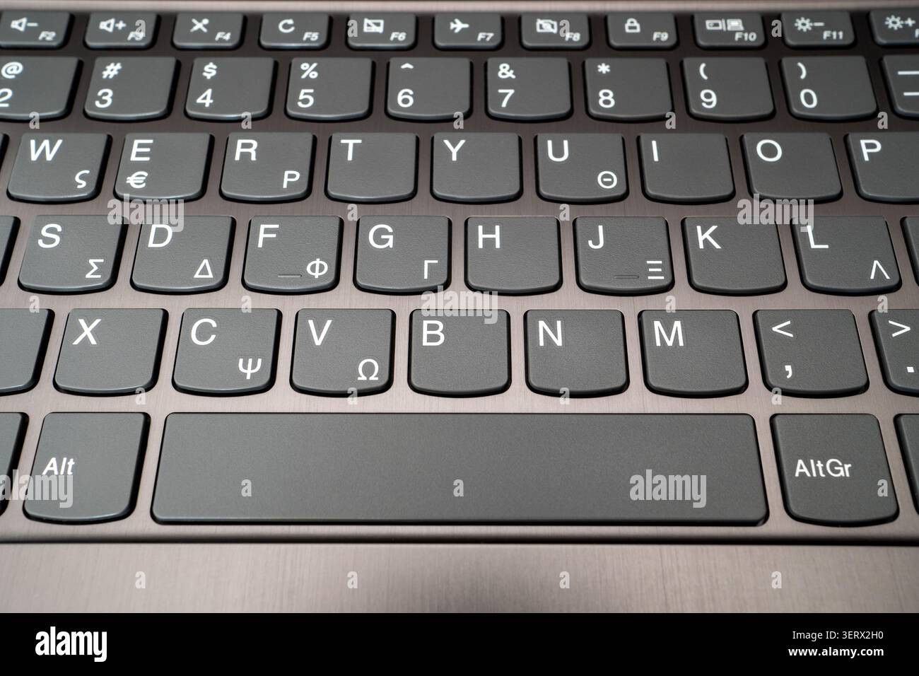 Clavier d'ordinateur portable en gros plan Banque D'Images