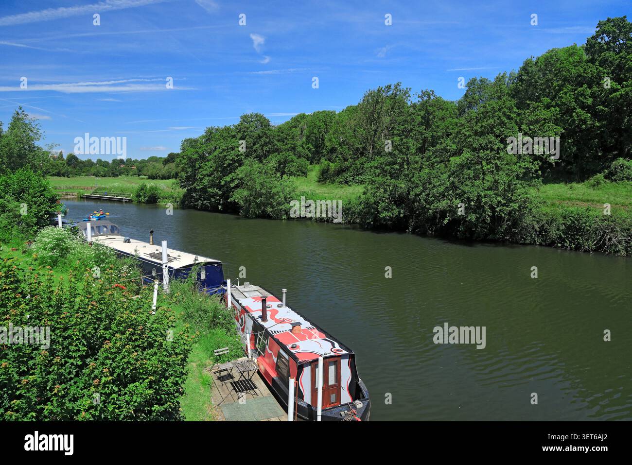 Rivière Avon, Saltford près de Bath, Somerset. Banque D'Images