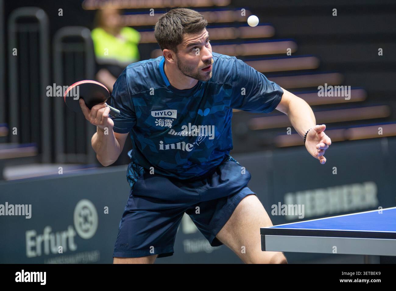 Lotto Thueringen finale de tennis de table, Erfurt 2026 Championnats d'Allemagne. Patrick Franziska, 1. FC Saarbruecken Banque D'Images