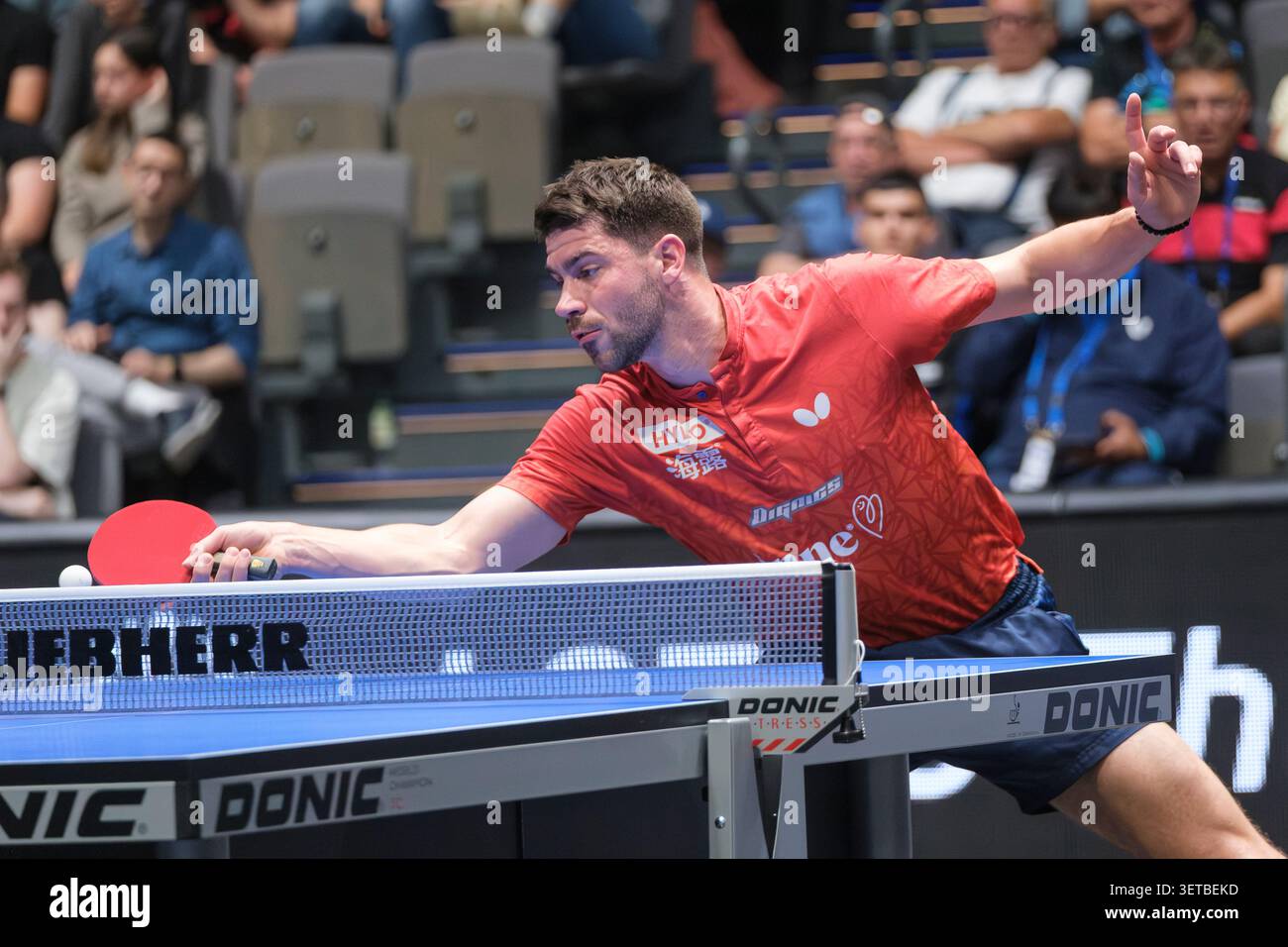 Lotto Thueringen finale de tennis de table, Erfurt 2026 Championnats d'Allemagne. Patrick Franziska, 1. FC Saarbruecken Banque D'Images