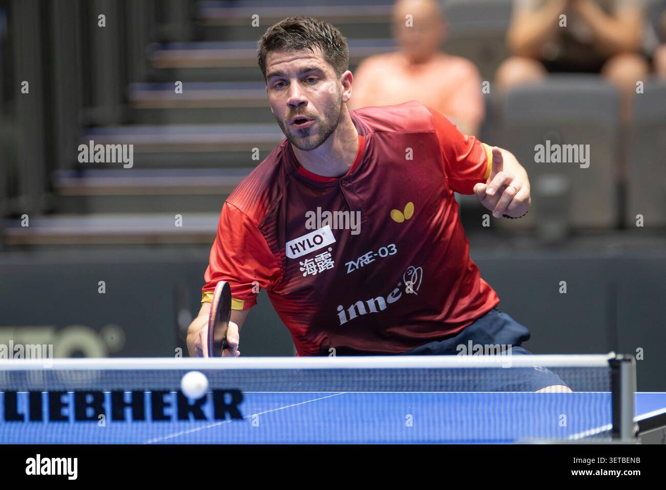 Lotto Thueringen finale de tennis de table, Erfurt 2026 Championnats d'Allemagne. Patrick Franziska, 1. FC Saarbruecken Banque D'Images