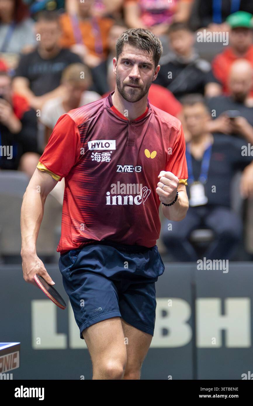 Lotto Thueringen finale de tennis de table, Erfurt 2026 Championnats d'Allemagne. Patrick Franziska, 1. FC Saarbruecken Banque D'Images