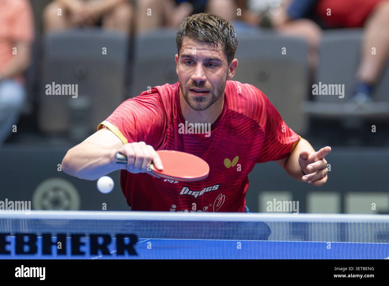 Lotto Thueringen finale de tennis de table, Erfurt 2026 Championnats d'Allemagne. Patrick Franziska, 1. FC Saarbruecken Banque D'Images