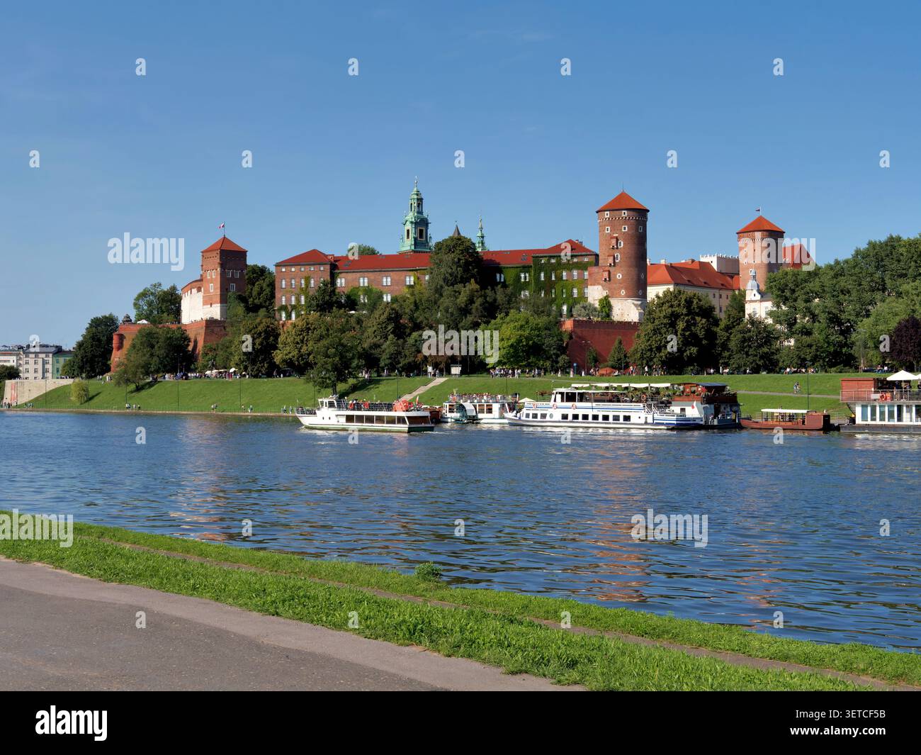 Château royal de Wawel à Kraków, Pologne Banque D'Images
