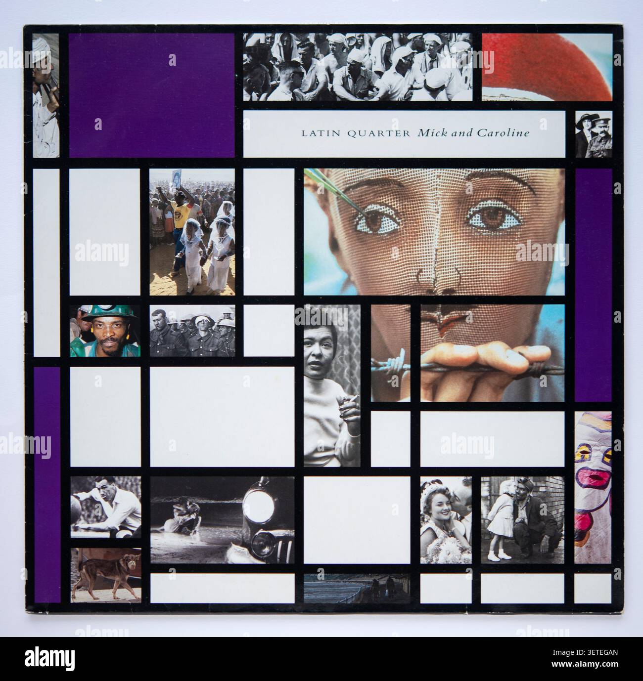 Reprise LP de l'album Mick and Caroline du Latin Quarter, sorti en 1987 Banque D'Images