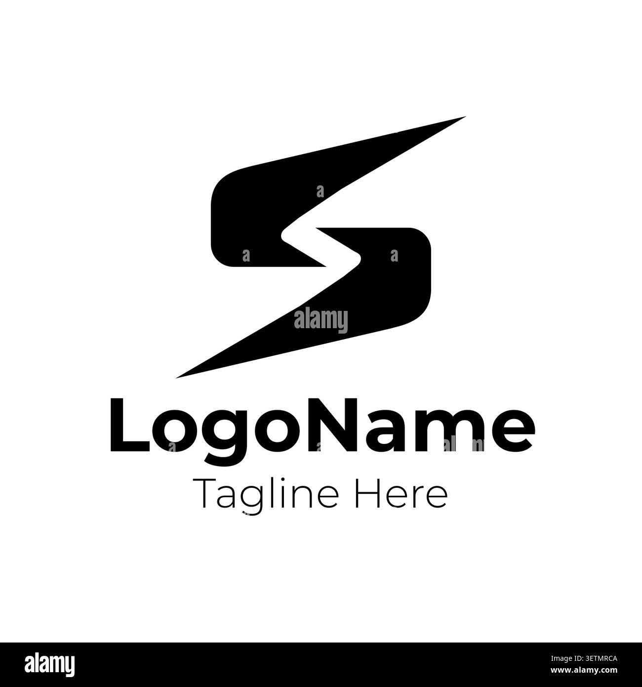 Abstrait Lightning S Letter logo symbole de l'énergie moderne Illustration de Vecteur