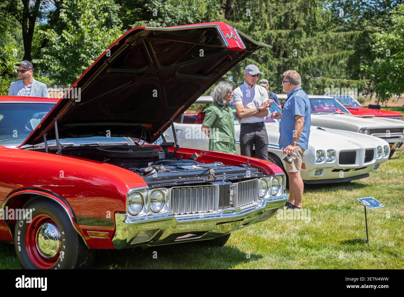 Grosse pointe Shores, Michigan - salon annuel de l'automobile The Eyes on Design. Le thème de cette année était « puissance et élégance ». Banque D'Images