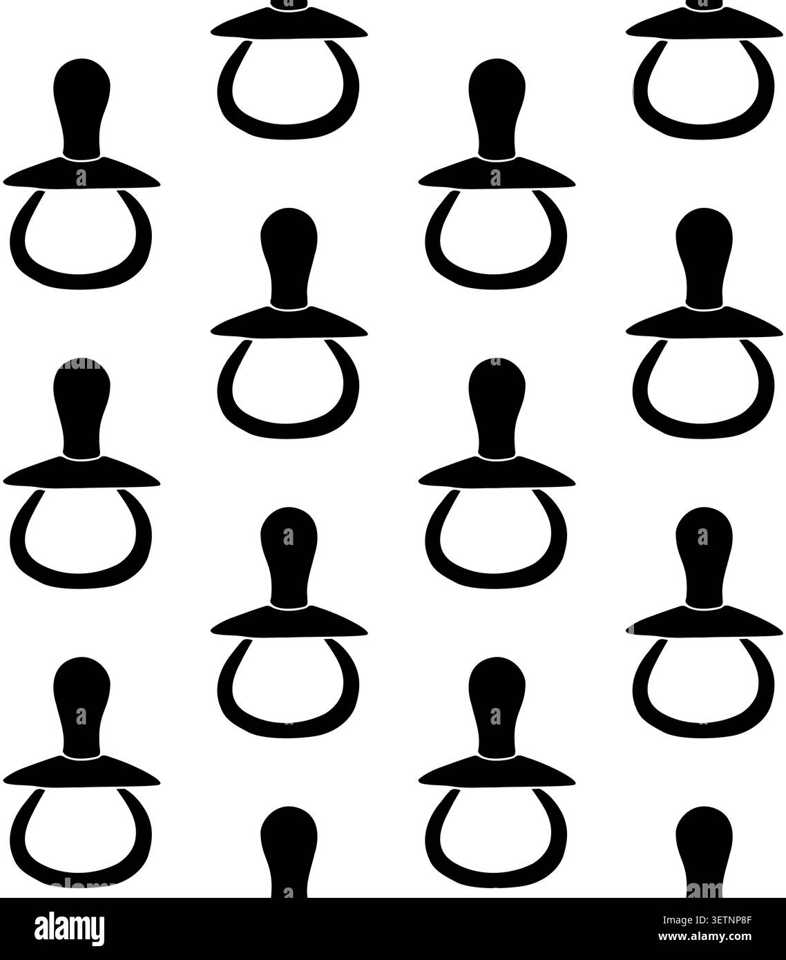 Motif vectoriel sans couture de sucette dessinée à la main Illustration de Vecteur