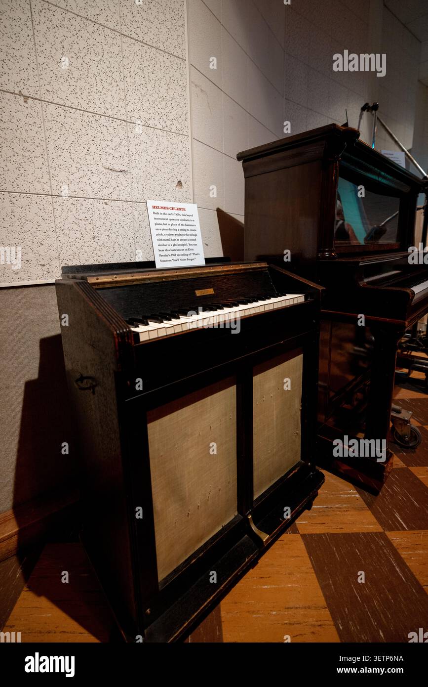 Salle d'enregistrement historique au RCA Studio B où de nombreux enregistrements de musique country et populaire ont été produits. Banque D'Images