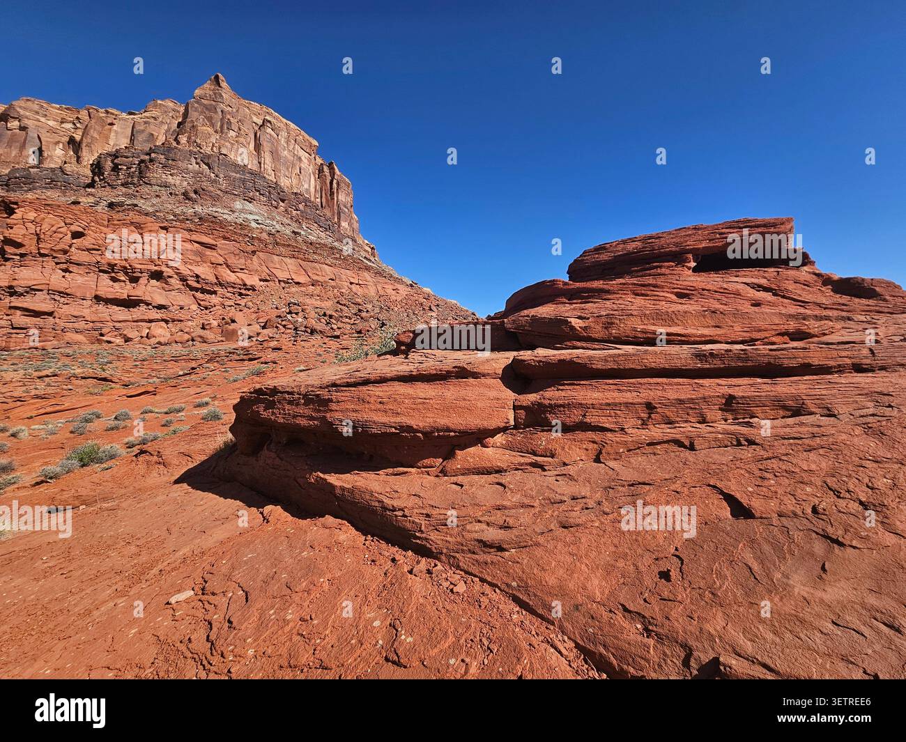 Scène de randonnée Moab - Image de stock capturée avec un smartphone