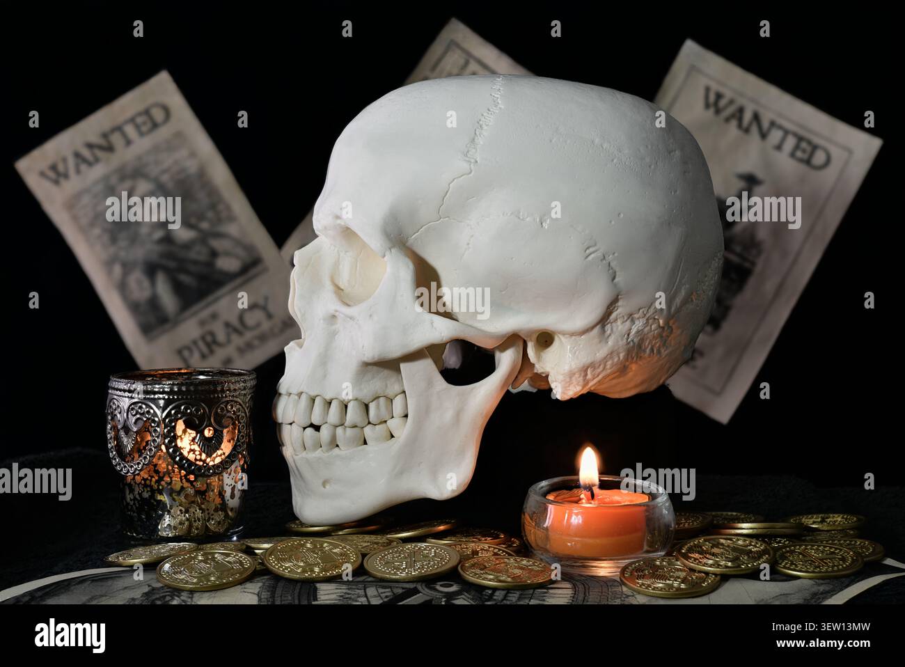Pirate Skull Banque D'Images