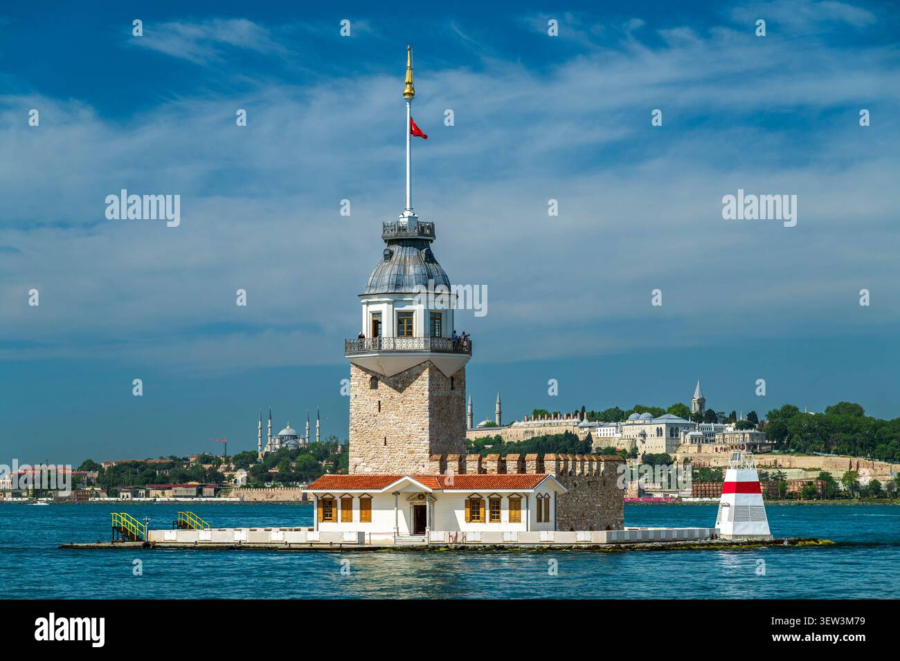 Kiz Kulesi (Tour de la jeune fille), Istanbul, Turquie Banque D'Images