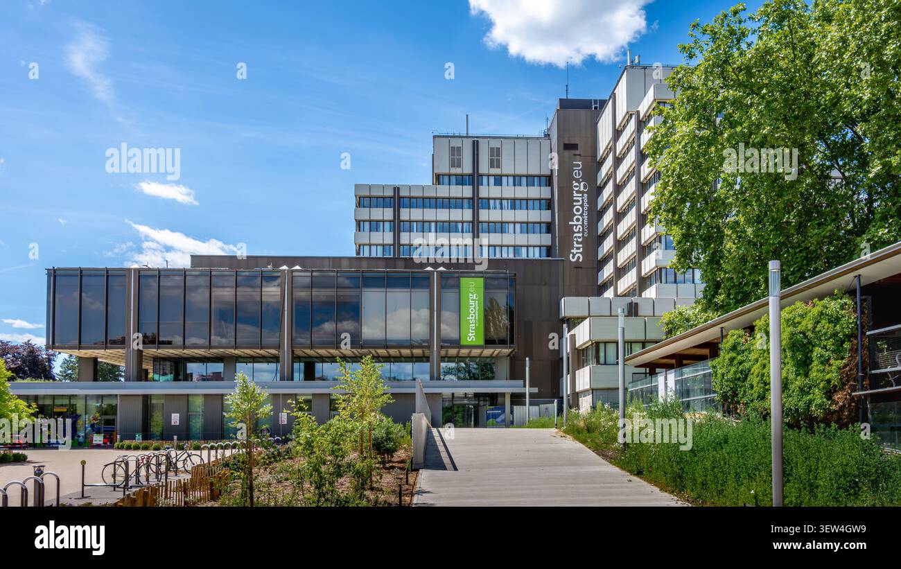Centre administratif de la ville et siège de l'Eurométropole de Strasbourg (EMS), métropole de la collectivité européenne d'Alsace Banque D'Images