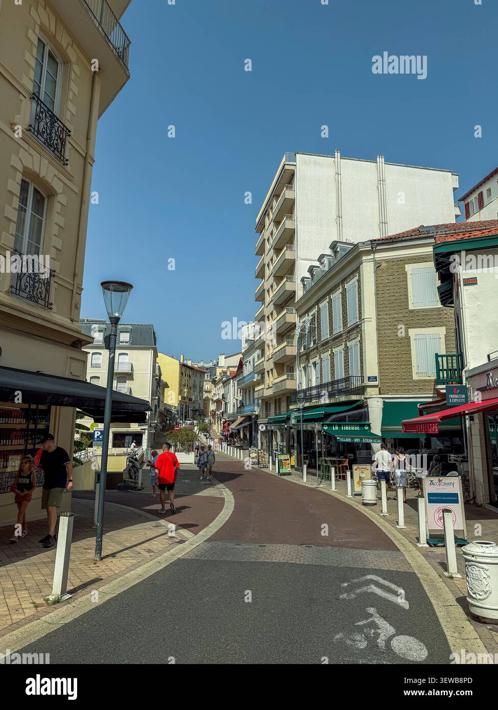 Biarritz, France, vue grand angle, scènes de rue vides, Centre-ville Banque D'Images