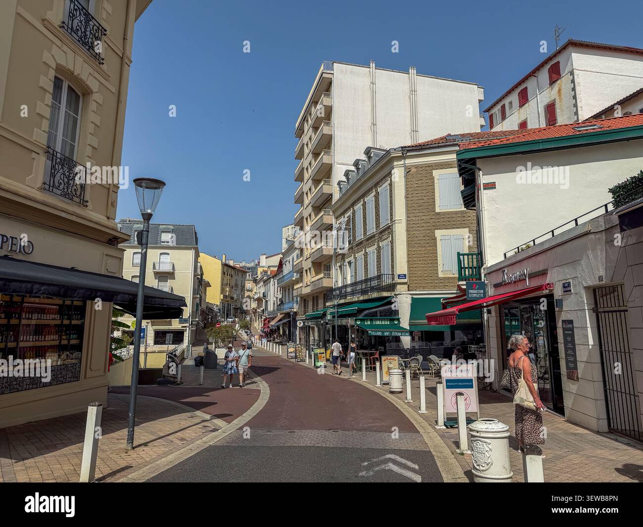 Biarritz, France, vue grand angle, scènes de rue vides, Centre-ville Banque D'Images