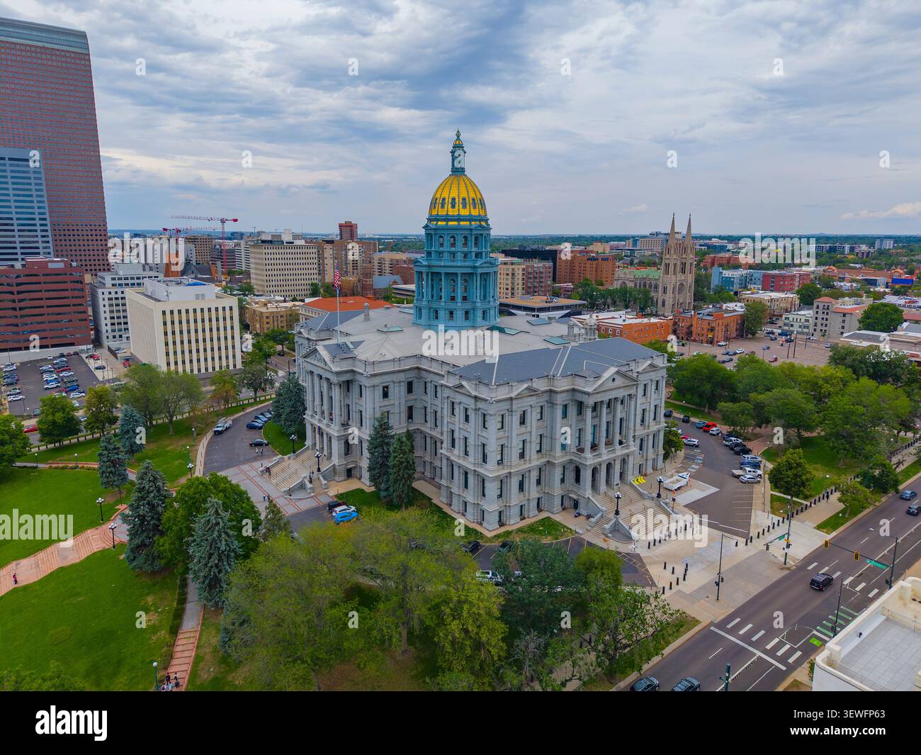 Colorado State Capitol est le gouvernement législatif de l'État du Colorado, au 200 E Colfax Avenue, Denver, Colorado CO, États-Unis. Banque D'Images