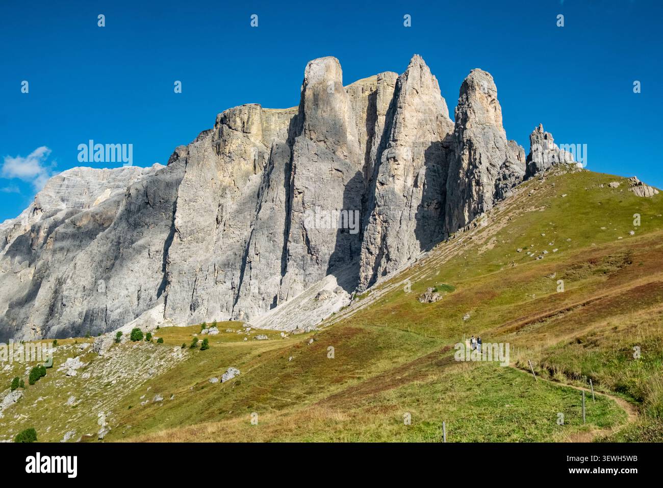 Sella Towers Rocky Peaks, Dolomites, Italie Banque D'Images