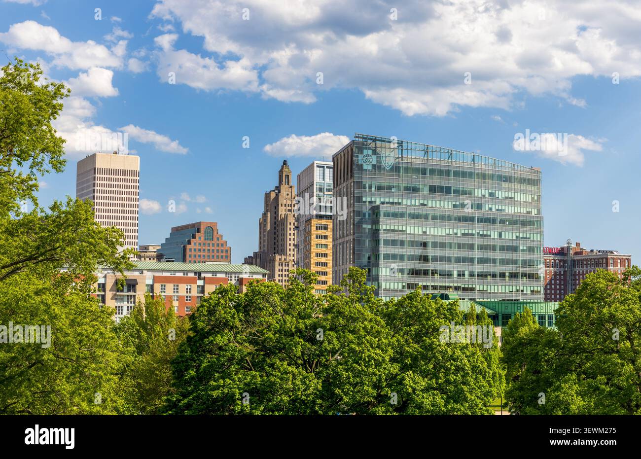 Horizon de la ville de Providence, Rhode Island, USA Banque D'Images