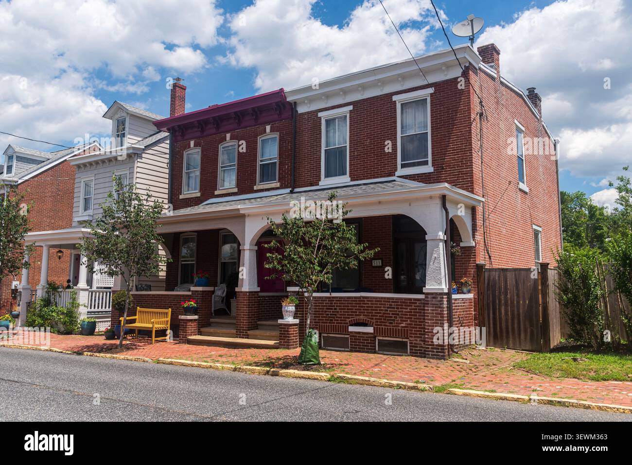 Les bâtiments coloniaux sont l'élégant manoir géorgien en brique. .New Castle, Delaware, États-Unis Banque D'Images