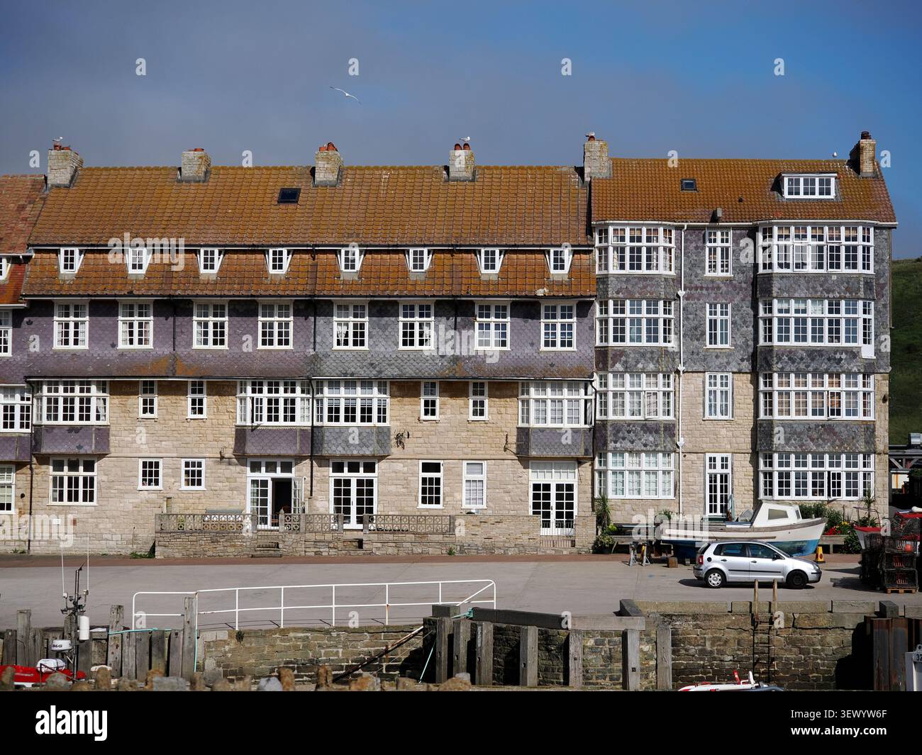 West Bay ou Bridport Harbour dans l'ouest du Dorset, Royaume-Uni Banque D'Images