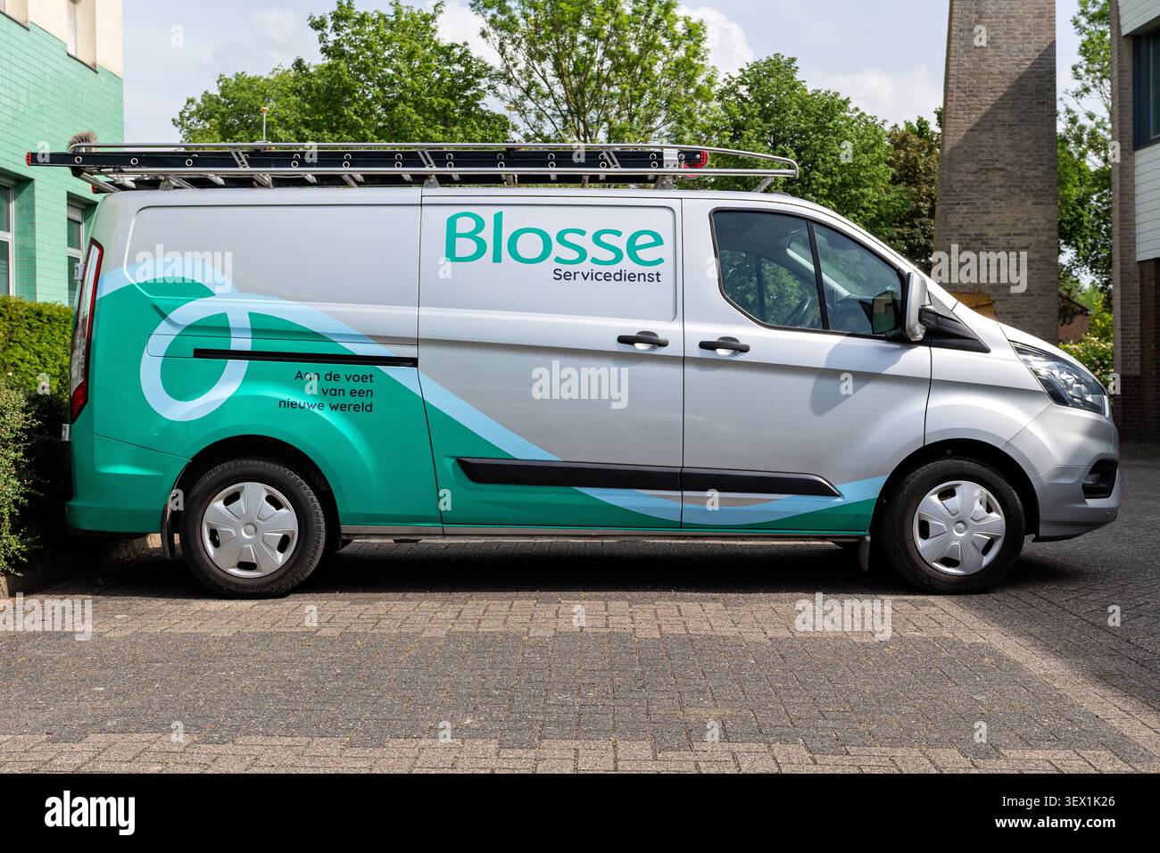Fourgonnette personnalisée Blosse Ford transit Banque D'Images