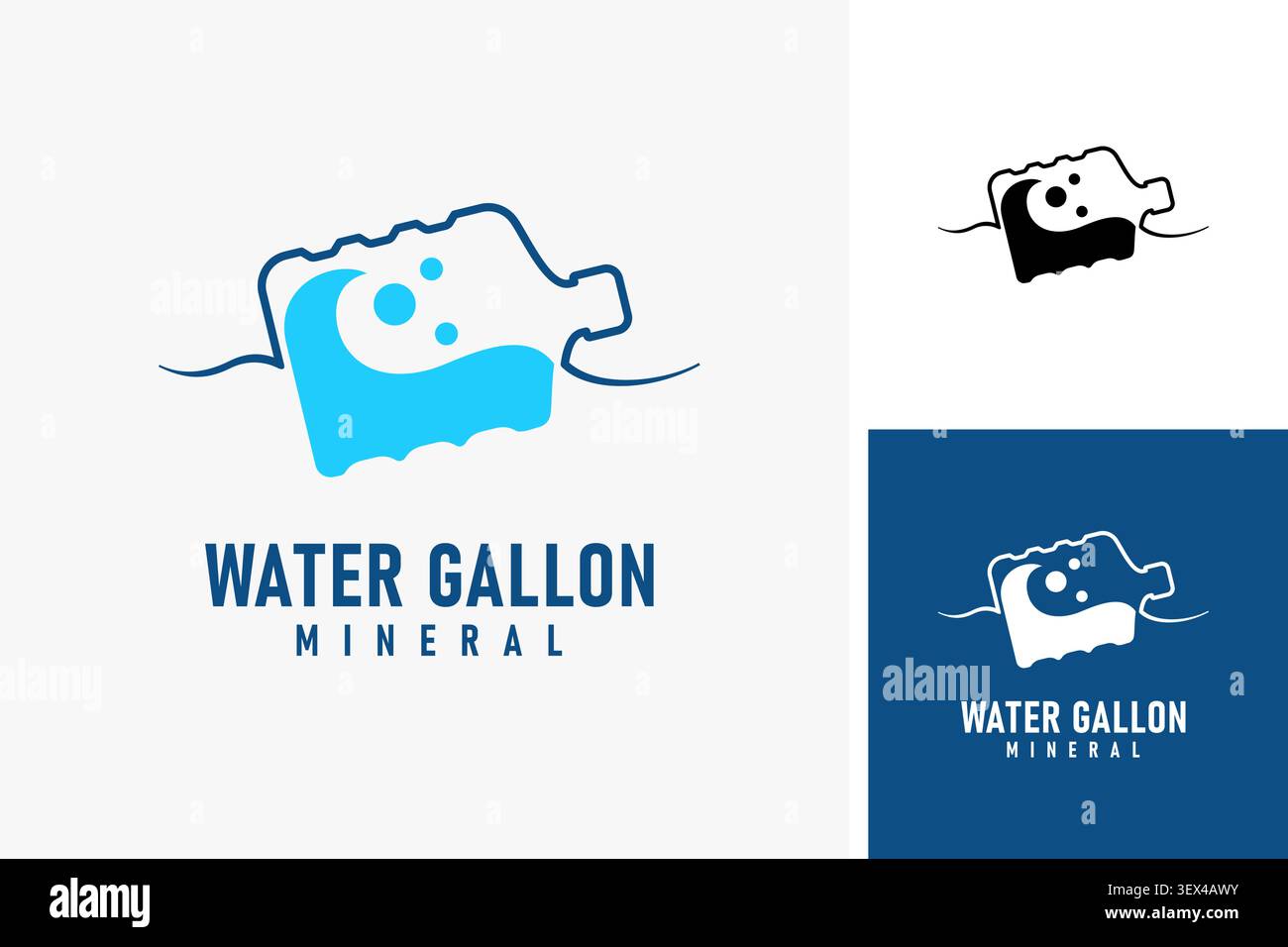 Conception d'icône de symbole de gallon d'eau Illustration de Vecteur