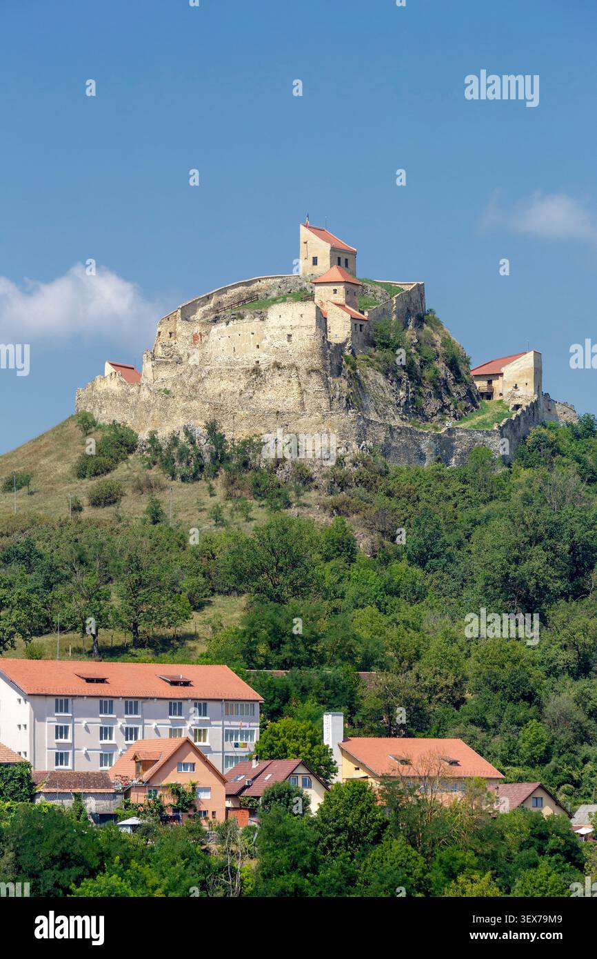 Roumanie, Transylvanie, département (Judet) de Brasov, Rupea, citadelle de Rupea construite aux XIVe et XVIIe siècles par la communauté des saxons allemands de Transylvanie donc partie du Royaume médiéval de Hongrie Banque D'Images