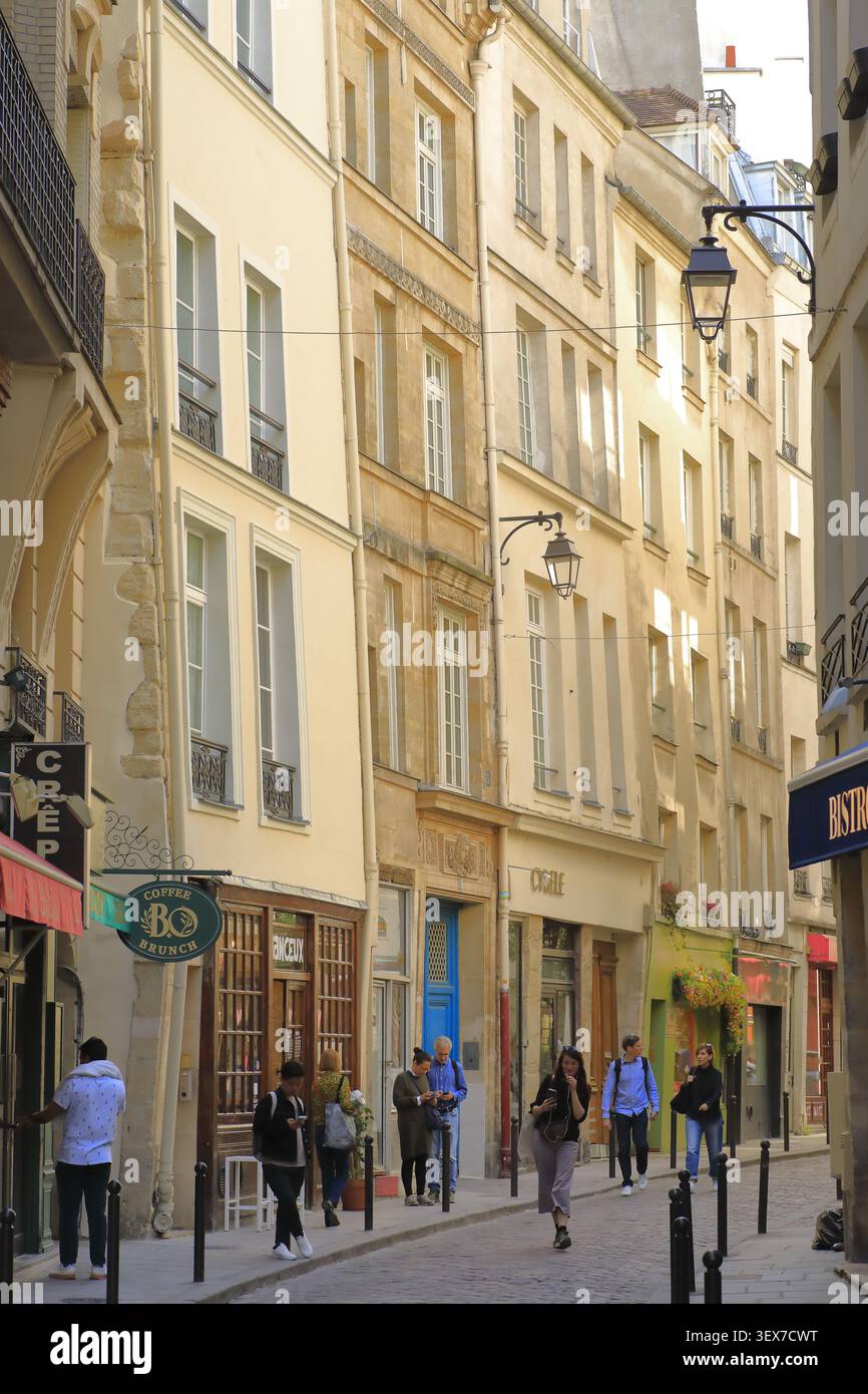 France, Paris, quartier de la Sorbonne, rue Galande Banque D'Images