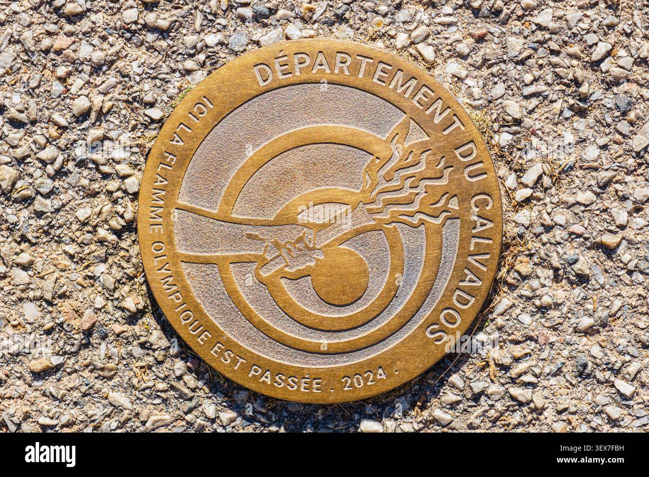 France, Calvados, falaise, cité médiévale, lieu de naissance de Guillaume le Conquérant, passage de la flamme olympique en 2024 Banque D'Images